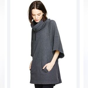 Community Oversized Krantos Poncho Grey Pull Over Mockneck Sweatshirt